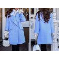 Ladies Lapel Jacket with Long Winter Jacket